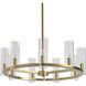 Clarabelle LED Brass Chandelier Ceiling Light, Small